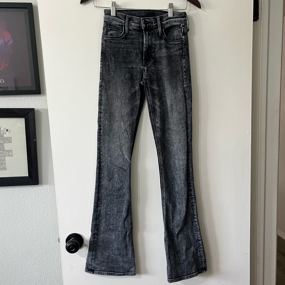 MOTHER black skinny flare jeans the runway sz23